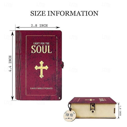 Handmade Wooden Bible Verse Cards Box (150 pcs)  for Emotions and Feelings, Christian Gift for Women Men, Graduation Gift, Inspirational Bible Gifts