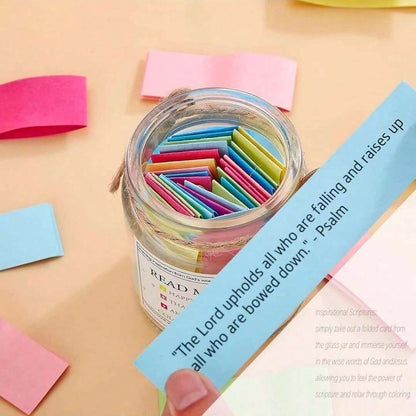 Bible Verse Jar Gift Set – 96 Color-Coded Scripture Cards for Every Emotion