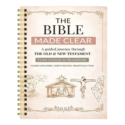 Bible Study Notebook – 126-Page Guided Scripture Study Journal for Old & New Testament