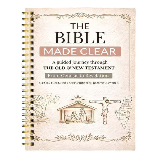 Bible Study Notebook – 126-Page Guided Scripture Study Journal for Old & New Testament