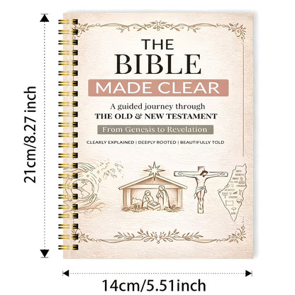 Bible Study Notebook – 126-Page Guided Scripture Study Journal for Old & New Testament