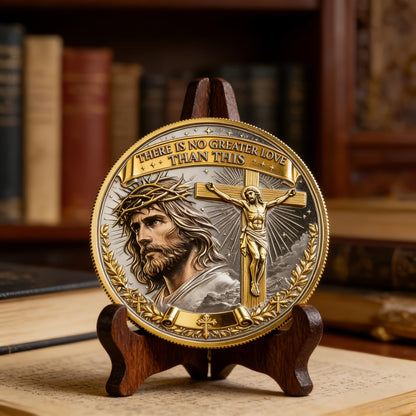 Love Faith Keepsake Coin – Meaningful Christian Gift for Easter, Church History & Home Display