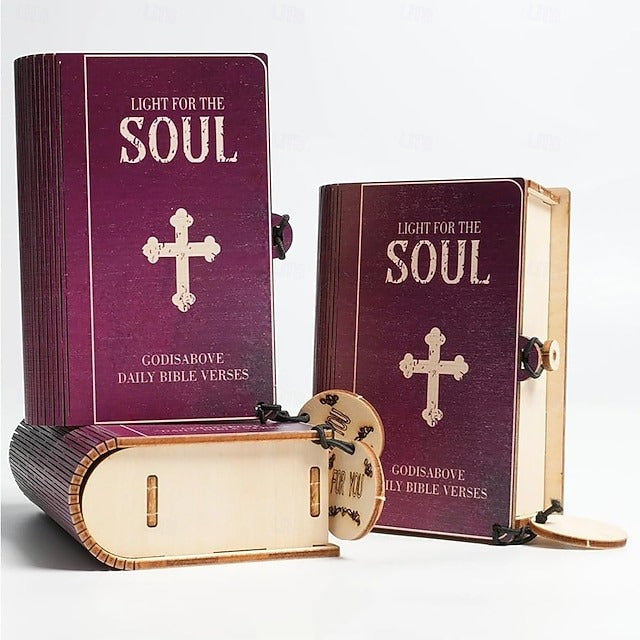 Handmade Wooden Bible Verse Cards Box (150 pcs)  for Emotions and Feelings, Christian Gift for Women Men, Graduation Gift, Inspirational Bible Gifts