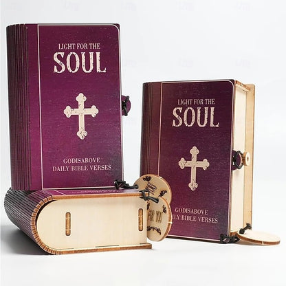 Handmade Wooden Bible Verse Cards Box (150 pcs)  for Emotions and Feelings, Christian Gift for Women Men, Graduation Gift, Inspirational Bible Gifts