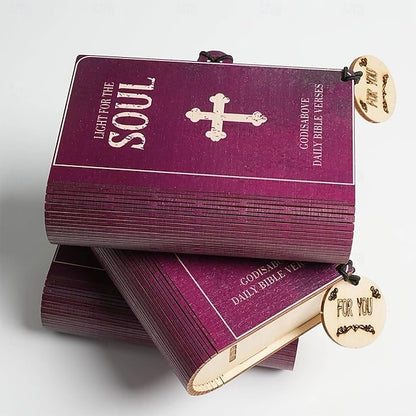 Handmade Wooden Bible Verse Cards Box (150 pcs)  for Emotions and Feelings, Christian Gift for Women Men, Graduation Gift, Inspirational Bible Gifts
