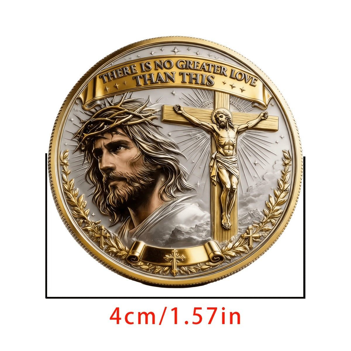 Love Faith Keepsake Coin – Meaningful Christian Gift for Easter, Church History & Home Display