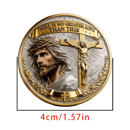 Love Faith Keepsake Coin – Meaningful Christian Gift for Easter, Church History & Home Display