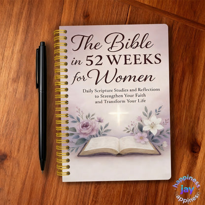 52-Week Bible Reading Planner for Women – Daily Scripture & Faith Reflection Journal