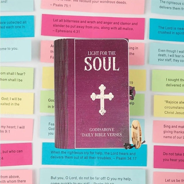 Handmade Wooden Bible Verse Cards Box (150 pcs)  for Emotions and Feelings, Christian Gift for Women Men, Graduation Gift, Inspirational Bible Gifts