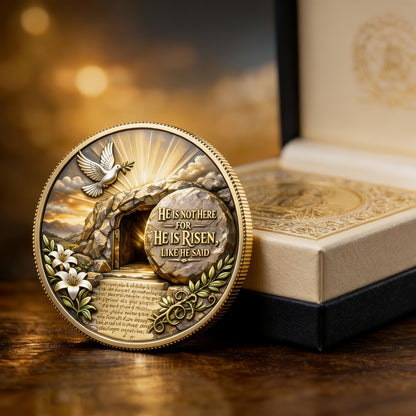 Love Faith Keepsake Coin – Meaningful Christian Gift for Easter, Church History & Home Display