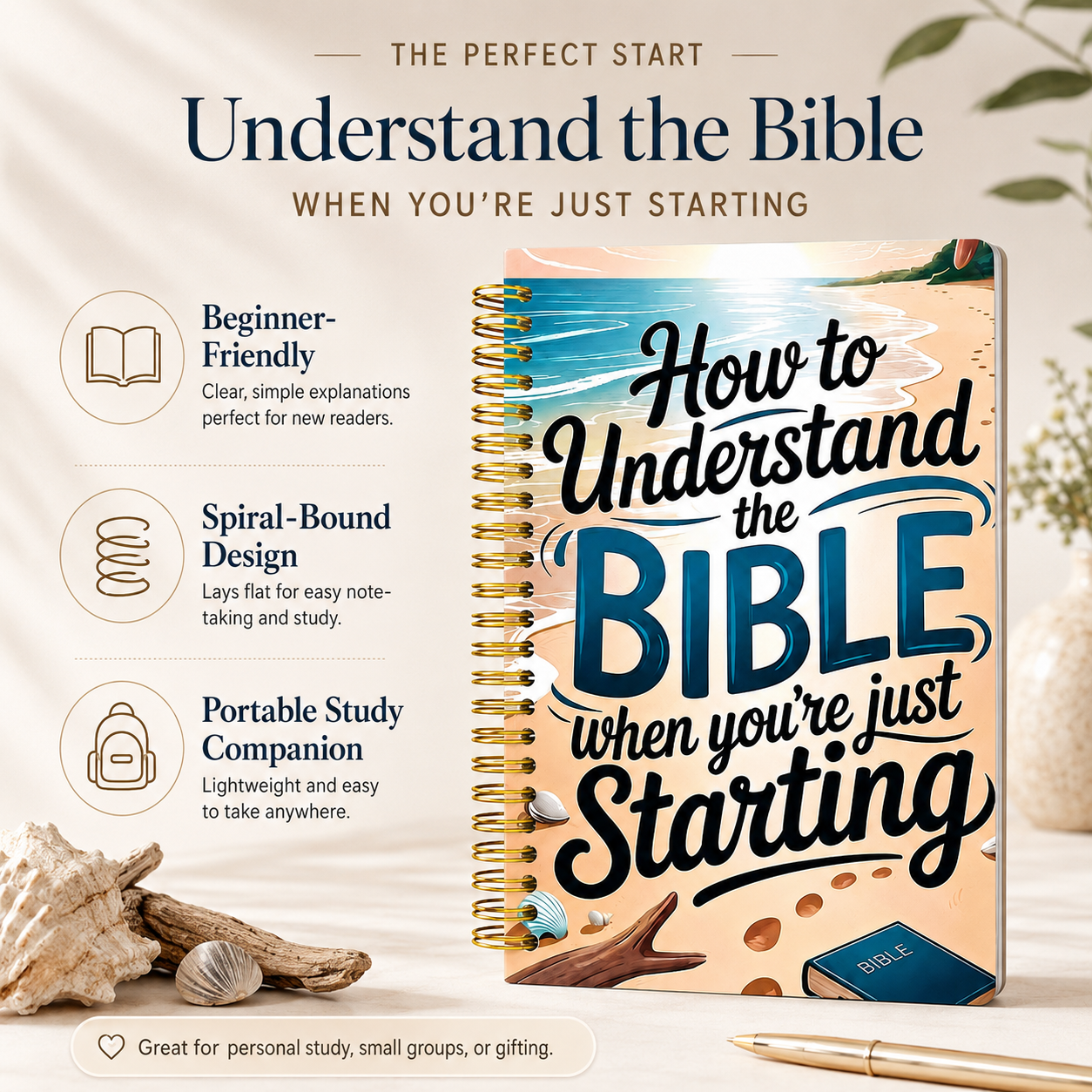 52-Week Bible Study Planner Notebook – Guided Scripture Reading, Prayer & Reflection Journal