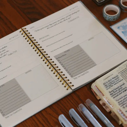 Bible Journaling Kit -  No Bleed Bible Highlighters, Scripture-Inscribed Study Journal, Perfect Gift